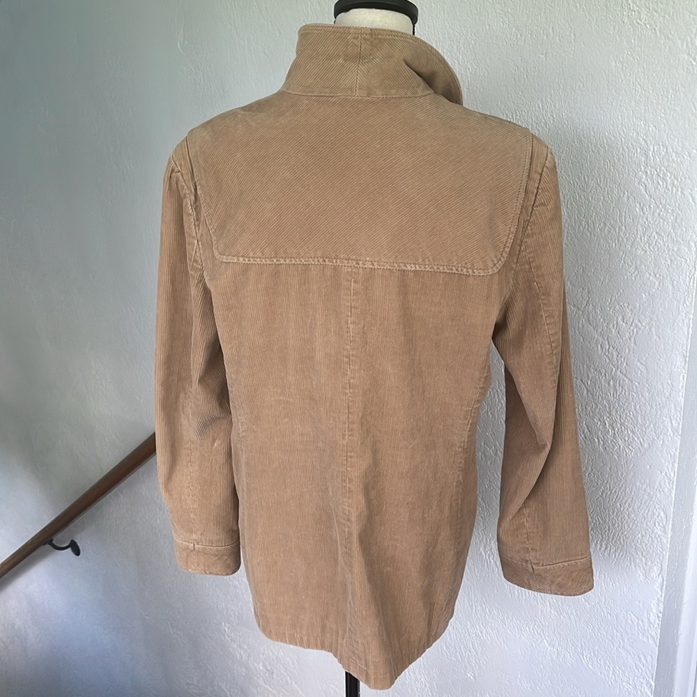 Leslie Fay Womens Vintage Tan Utility‎ Jacket with Toggle Closures Large - Picture 4 of 6